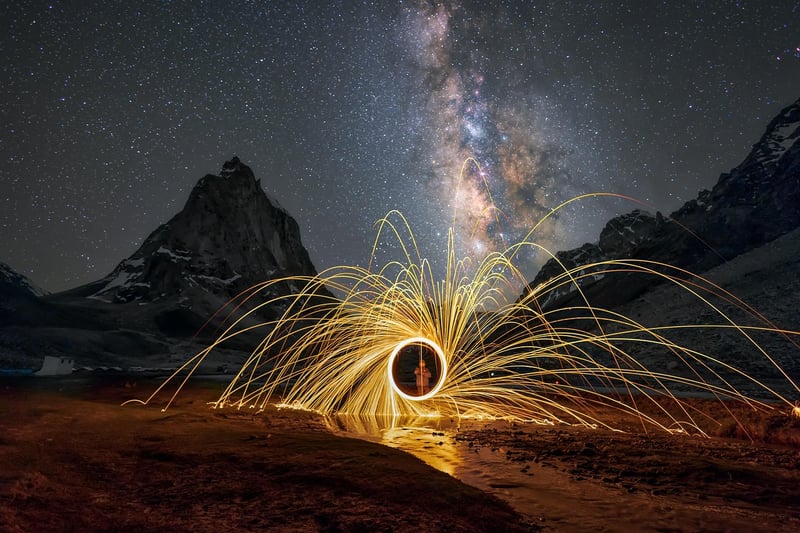 Fireworks at a wedding